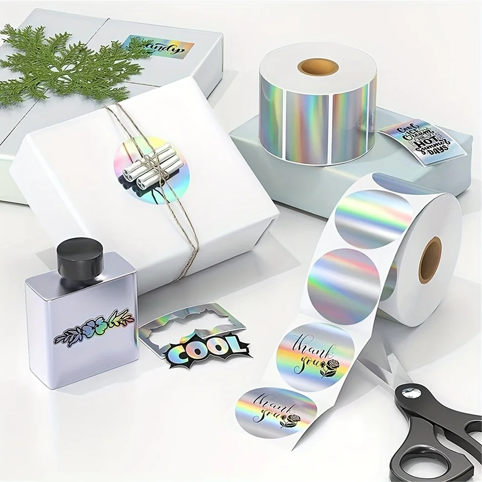 1 рулон голографической бумаги для этикеток