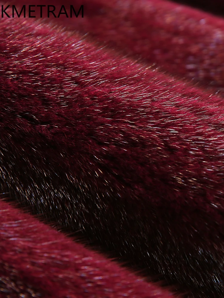 Damski płaszcz z naturalnego futra norek, wysokiej jakości kurtka futrzana o średniej długości, zimowe ubrania, nowości 2025, kurtki damskie, fourrure