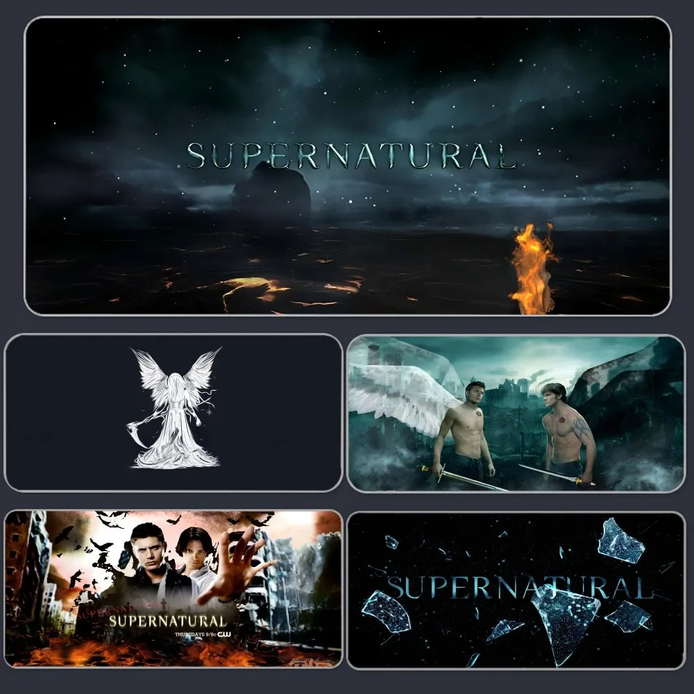 

S-Supernatural Mousepad Large Gaming Mouse Pad LockEdge Thickened Computer Keyboard Table Desk Mat