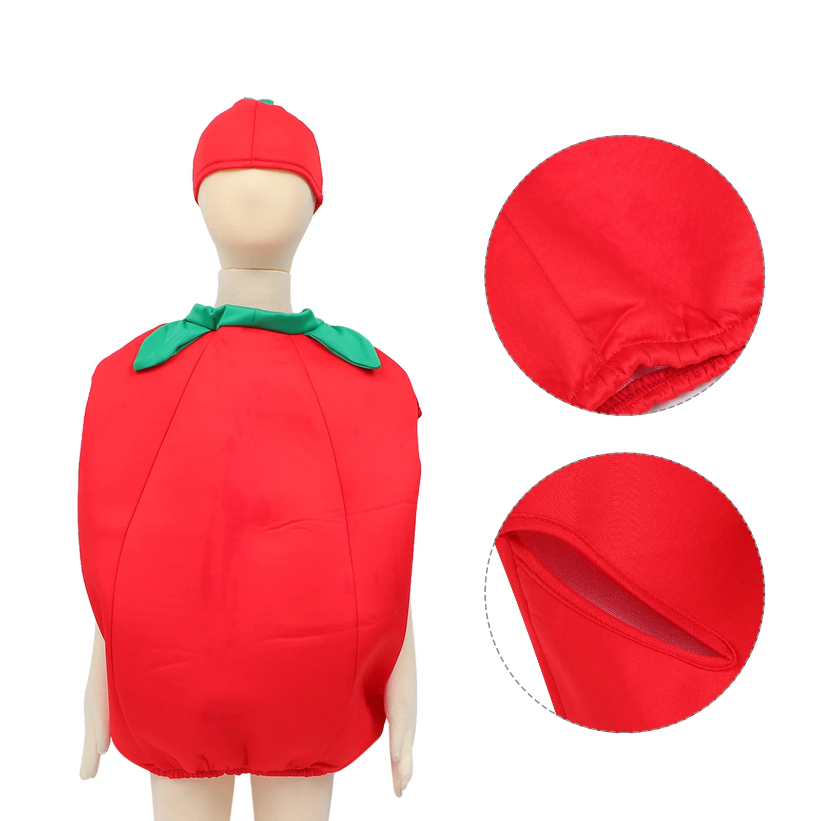 Tomato Kids Clothes Fruit Vegetables Costume Kit Cosplay Stage Costumes Performance Accessories Unisex Dress up Props