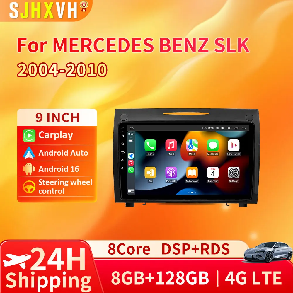 

Car Radio Multimedia Player Wireless Carplay GPS Navi for Mercedes Benz SLK Class R171 2004 - 2011 Android Intelligent System 4G