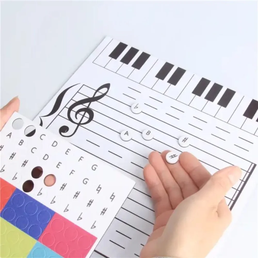 Writing Music Score Whiteboard Reusable Erasable Music Teaching Tool Dry Wipe Practice Magnetic Music Notes Stickers Students