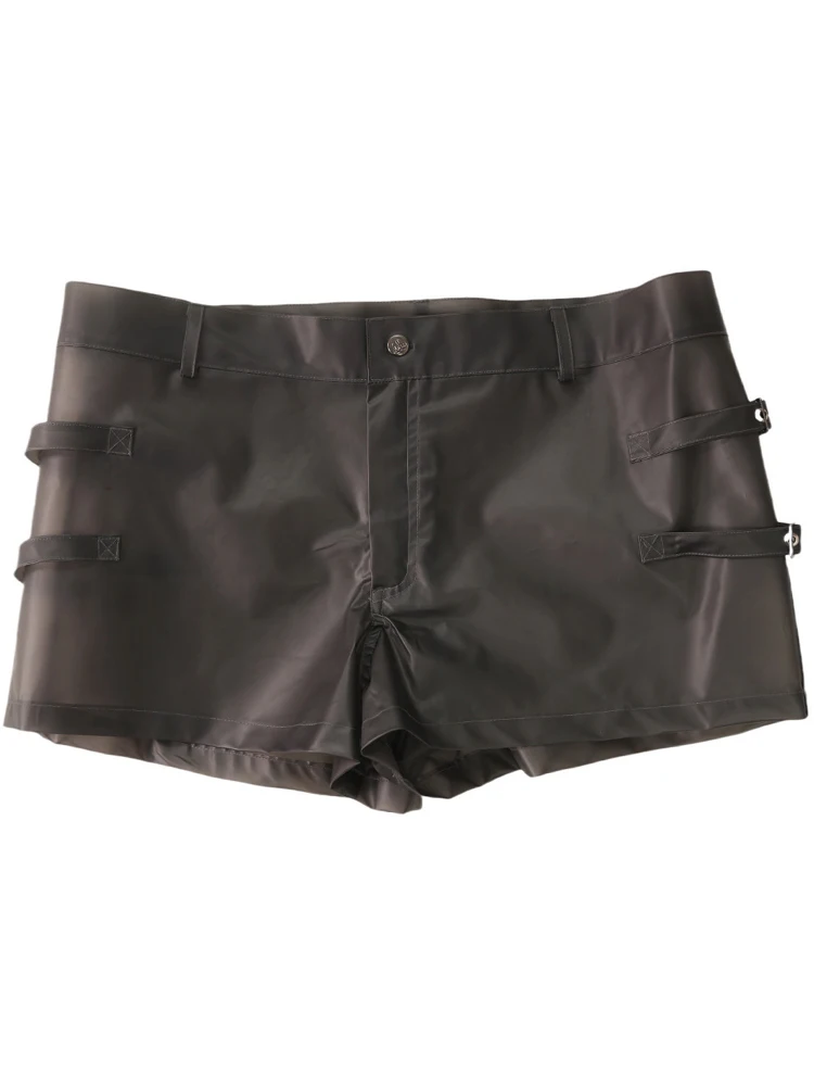 S-5XL PVC Transprent Shorts Hot Pants PU Fashion Short Jeans Spodnie Pantalon Corto Trousers Sexy Clubwear Trunks Mini Bermudas