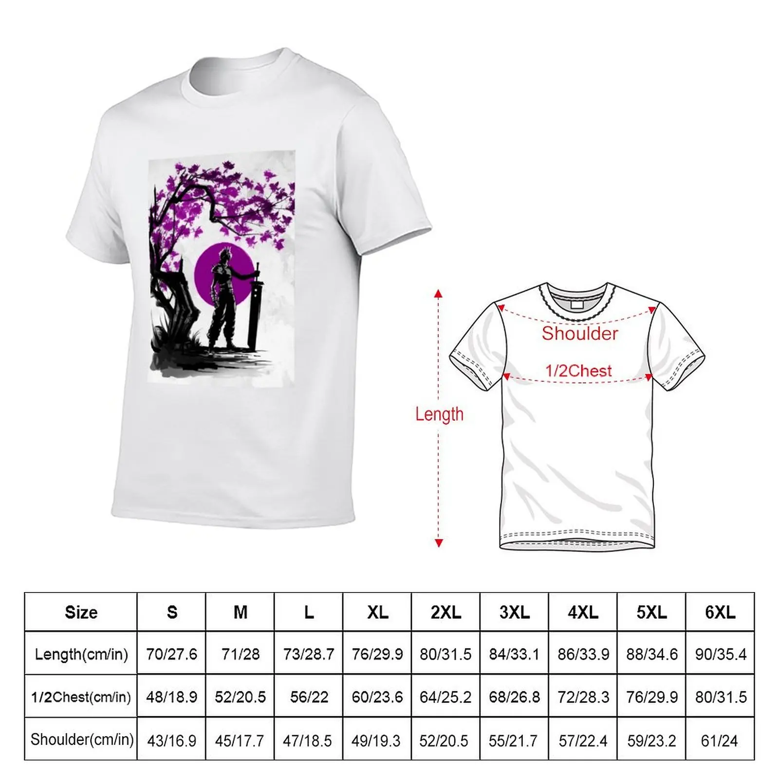 Cloud Strife - Japanese design T-Shirt blanks tops t shirts for men pack