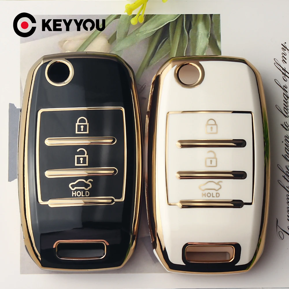 

KEYYOU TPU Car Remote Key Case Cover Shell For Kia Rio 3 K2 Ceed Cerato K3 Sportage 4 Picanto K5 Optima Sorento Forte 2017 2018