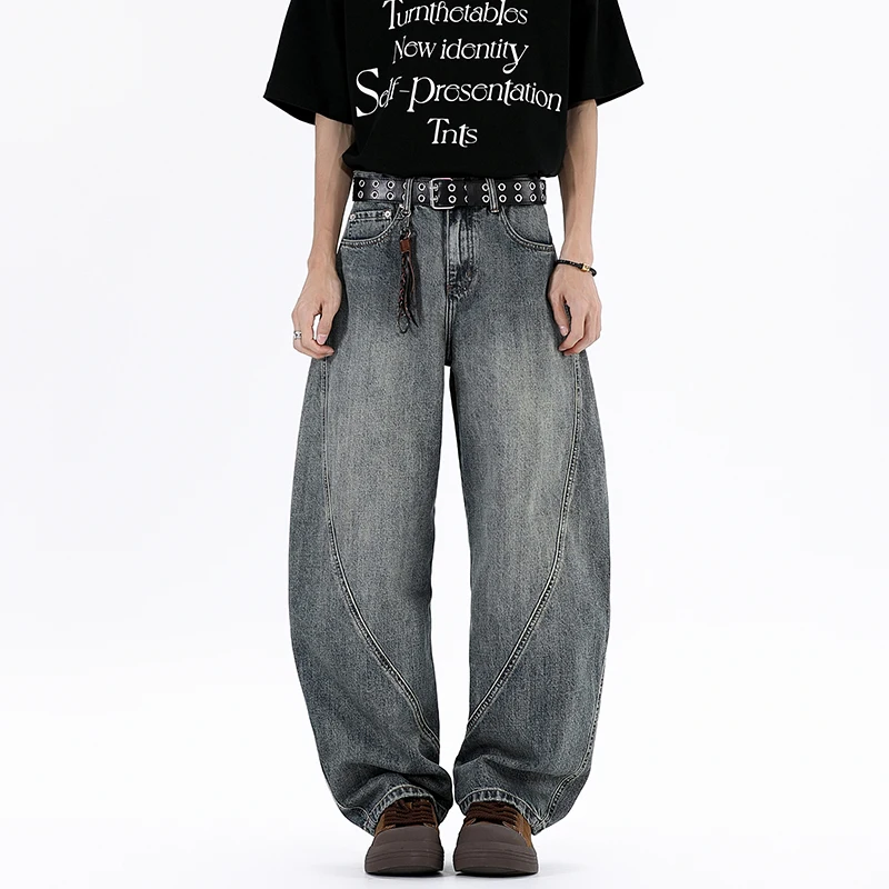 

Y2K Men's Baggy Jeans Unisex Trendy Casual Wide-Leg Denim Pants High Street Quality American Style Streetwear Oversize Trousers