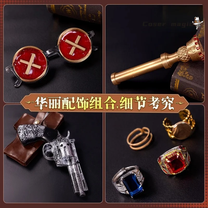 Prospector Costume Cosplay Gioco Identity V Norton Campbell Il giocatore sotto il faretto Uniforme Abbigliamento di Carnevale di Halloween