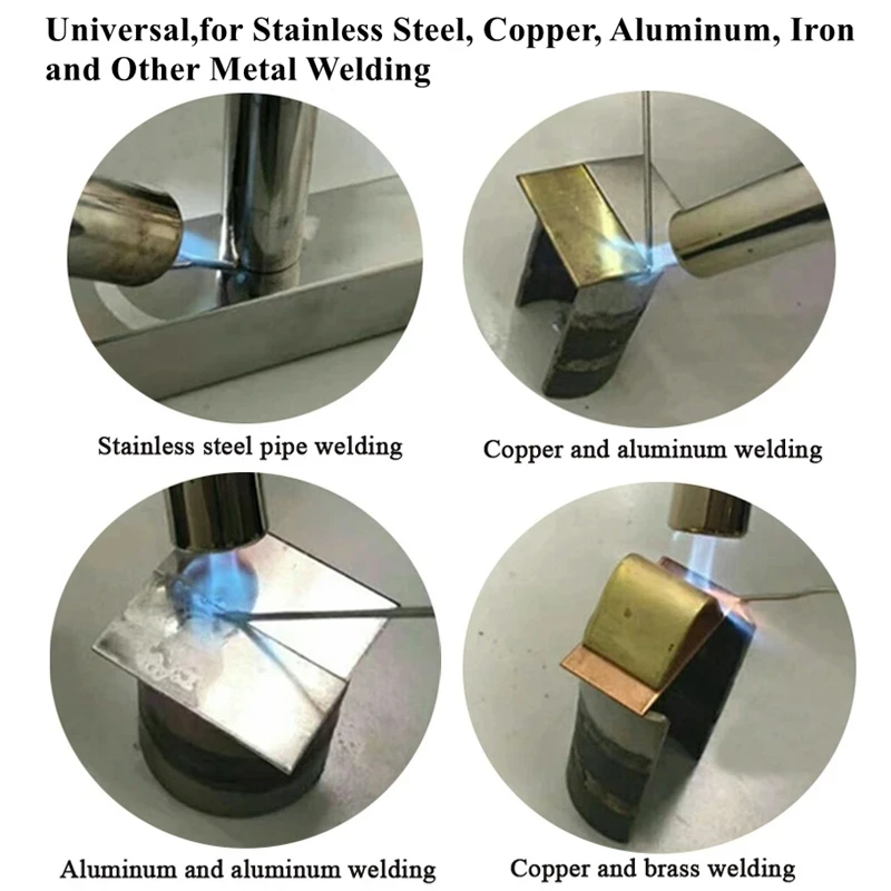 Universal Copper Aluminum Fux-cored Electrodes Welding Rods Easy Melt Weld Wire for Steel Copper Aluminum Iron Refrigerator Weld view 4