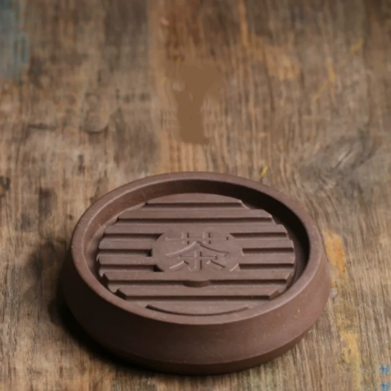 Yixing Purple Clay Teapot Base - Chinese Style Kungfu Tea Trivet, Exquisite Tea Table Saucer Tea Ceremony Craft
