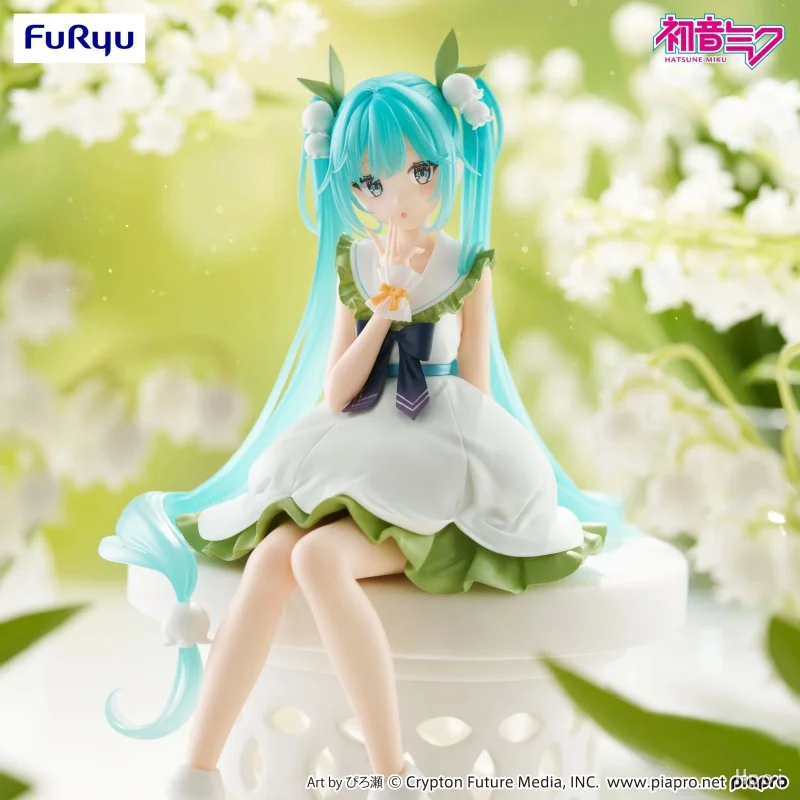 フリュー-オリジナル-14cm-ヌードルストッパー-初音ミク-花の妖精-スズラン-アクションフィギュア-子供向けギフト-コレクタブルモデル-オーナメント
