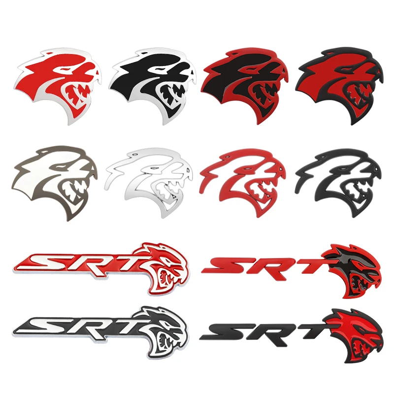3D ميتال هيلكات    ليوبارد رئيس SRT شعار جسم السيارة الجذع ملصق ل دودج رحلة شاحن رام 1500 عيار نيترو قافلة نبال #6