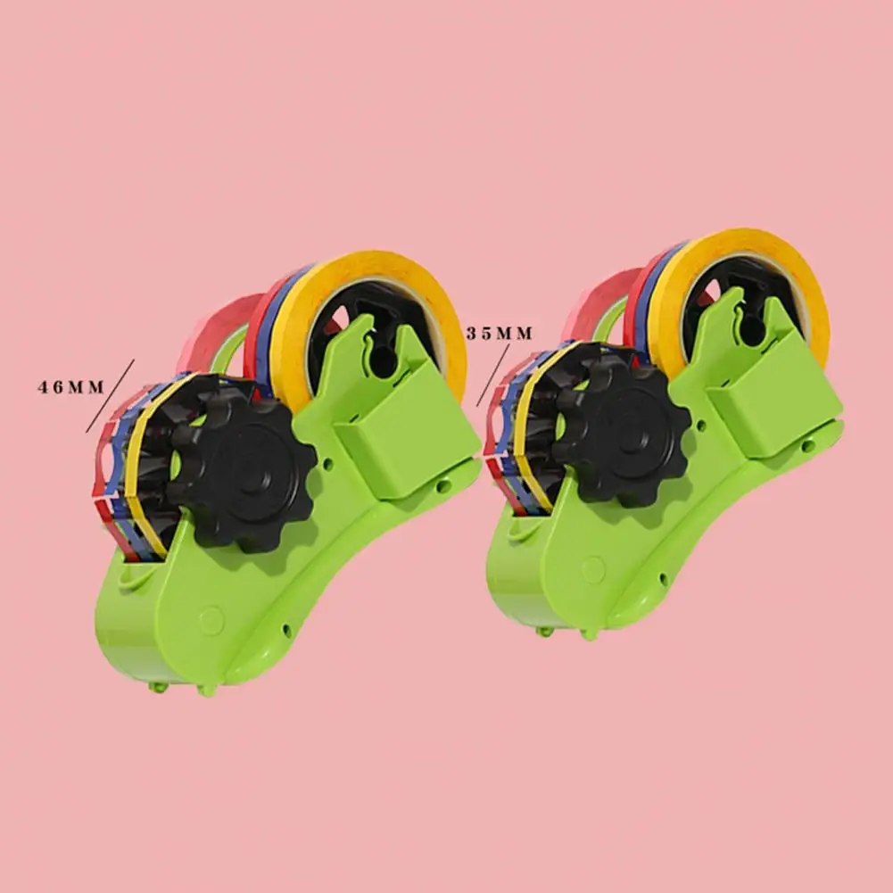 1.5 Inch Tape Cutter Multi-function Tape Dispenser with Adjustable Cutter Green Packaging Tape Holder with Dual-roll Cores