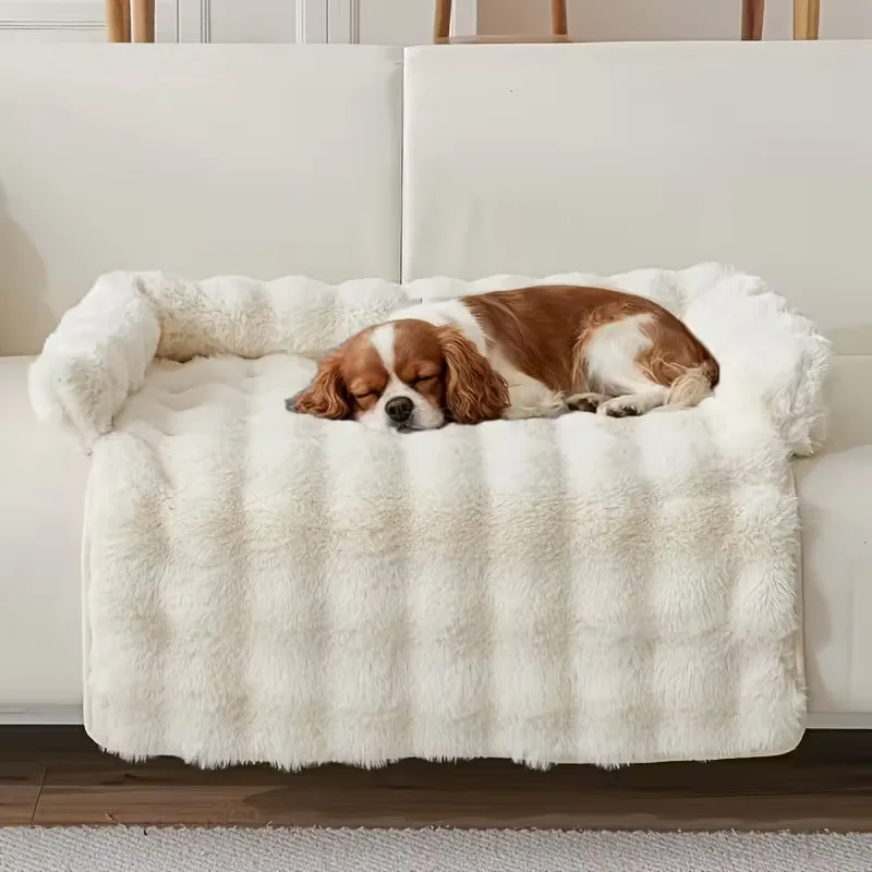 Neue Hundematte aus Kunstkaninchenfell, Katzenbett, Haustiermatratze, lustiges, luxuriöses Plüsch-Haustierbett, geeignet für kleine bis mittelgroße Hunde und Katzen – Detail 7