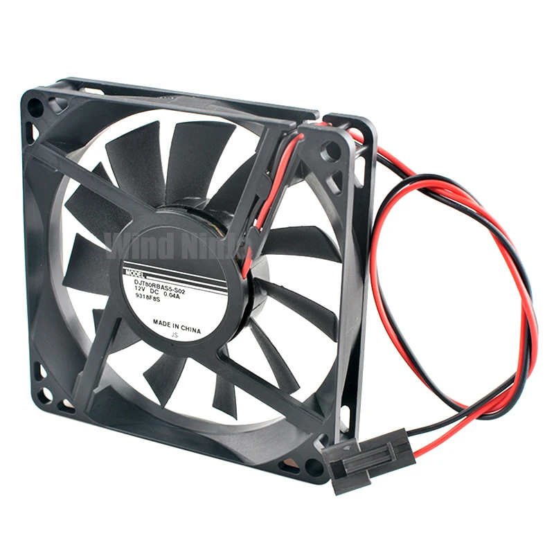 DJT80RBAS5-S02 8cm 80mm fan 80x80x15mm DC12V 0.04A quiet cooling fan is beneficial for cooling refrigerators