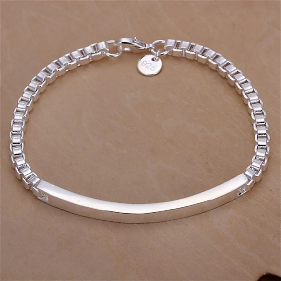 Beautifully Straight Box Aberdeen Silver 925 Plated Bracelets New Listings High 925quality Fashion Jewelry Christmas Gifts