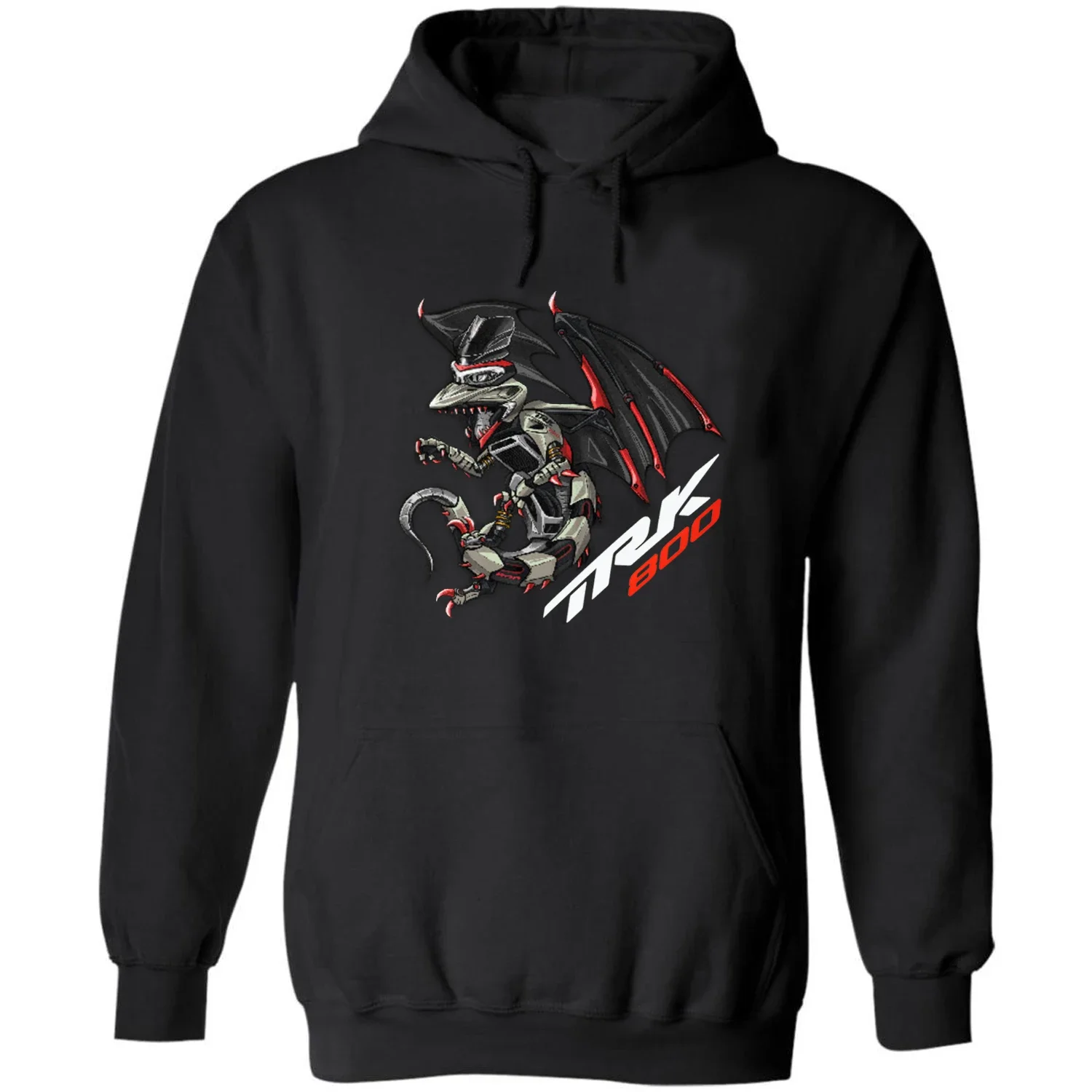 

Classic Italian TRK 800 Motorcycle Dragon Inspired Pullover Hoodie Comfortable Cotton Casual Mens Sweatshirts Rider Streetwear