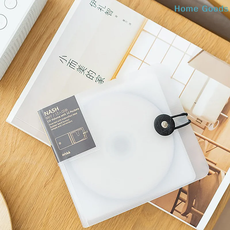 Transparent Color Plastic Disc CD Case DVD Holder Wallet Storage Bag Organizer Cover Bag Box CD DVD Album Box Cases With Buckle