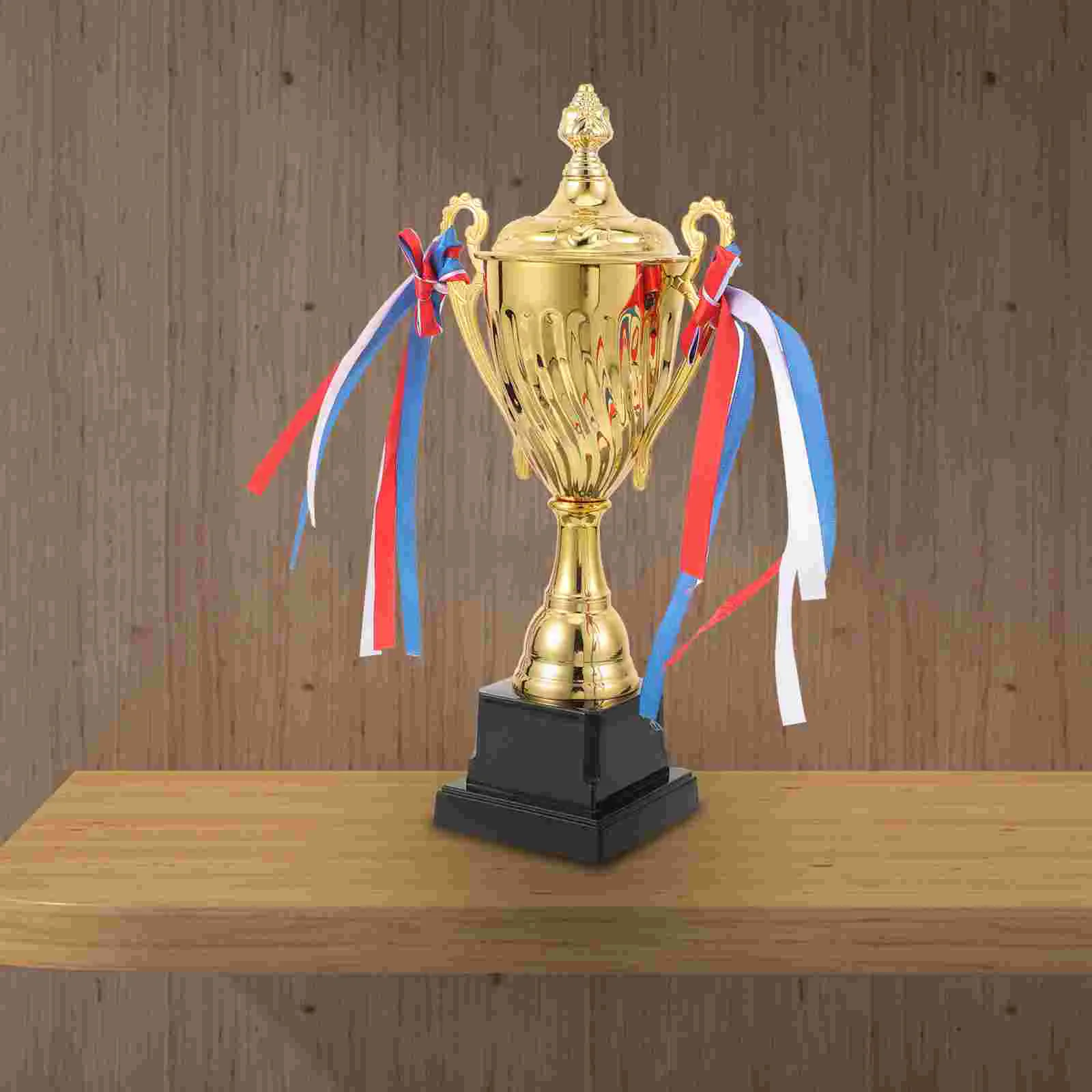 

1PC Sports Match Trophy Competitive Metal Trophy School Tournament Honor Trophy(29cm)