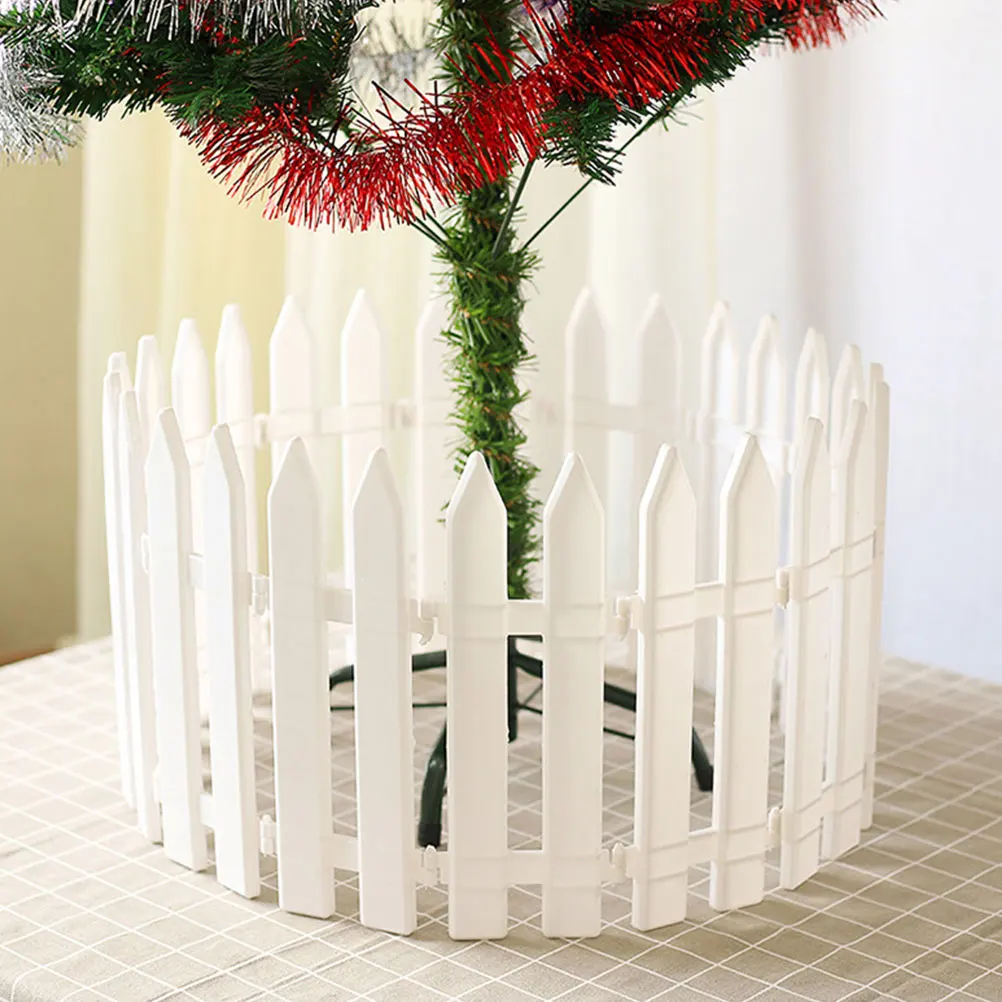 

20Pcs Christmas Tree Fence Garden Decoration Plastic Outdoor Adornment Courtyard Partition Durable Safe Visual Effect