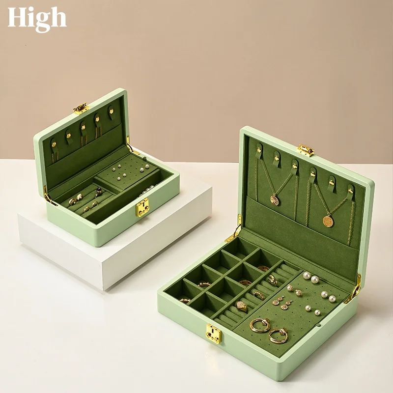 

Высококачественная шкатулка для хранения ювелирных изделий, колец, сережек, ожерелий, многофункциональная шкатулка для драгоценностей