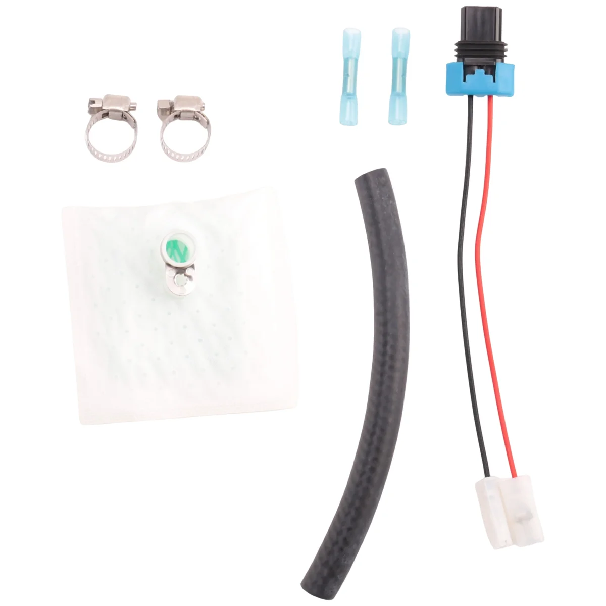 400-0085 Fuel Pump Install Kit for Walbro TI E85 F90000274 F90000267 Jumper Wire Fuel Hose Filter Clamps Connectors