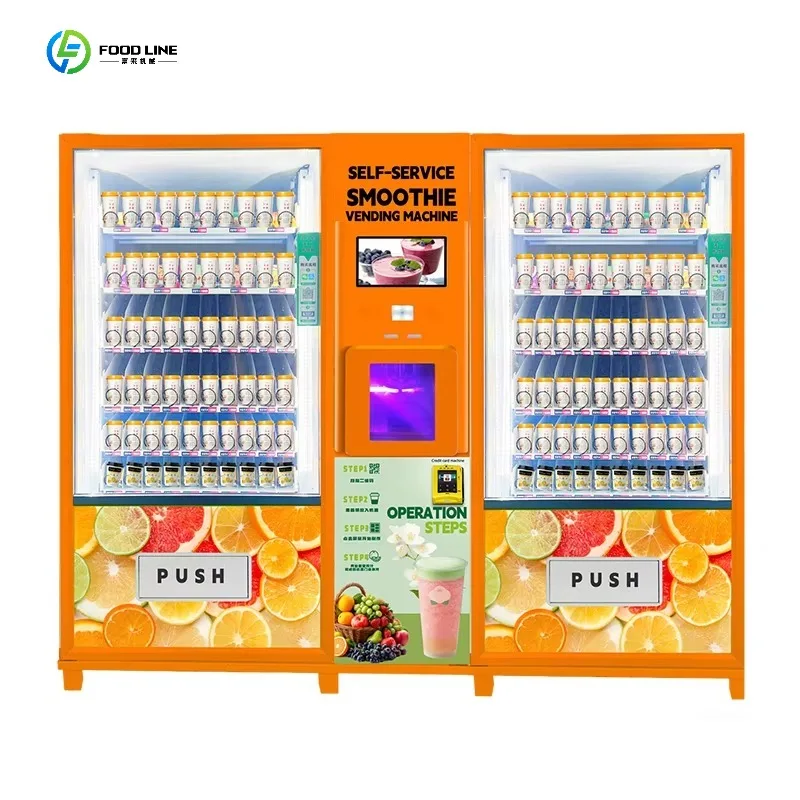 Custom Factory Direct Automatic Smoothie Machine Recommended for High Traffic Street Locations Mall Kiosk Outdoor Weatherproof