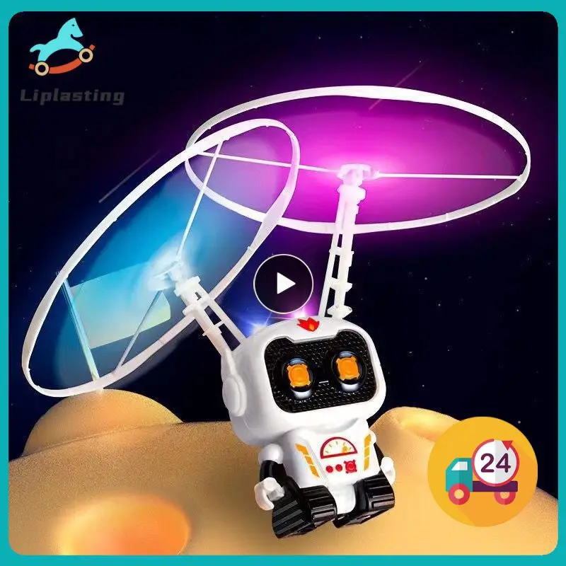 Mini Astronaut Drone Cartoon Spaceman Flying Aircraft RC Robot Toys USB Charging Hand Control Helicopter For Kids Birthday Gift