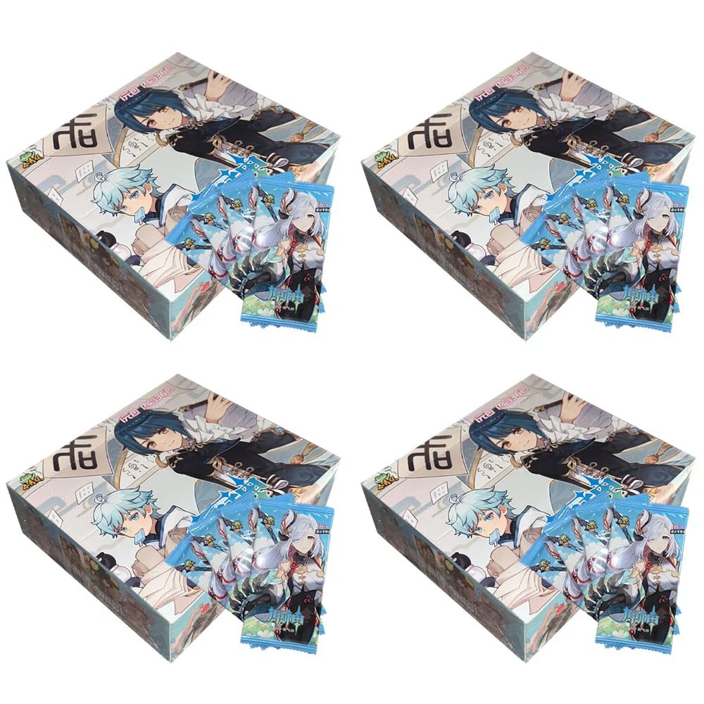 Wholesale Latest Genshin Impact Collectible Cards 36Packs Rare SSR SR Surrounding Table Toys For Family Children Gift