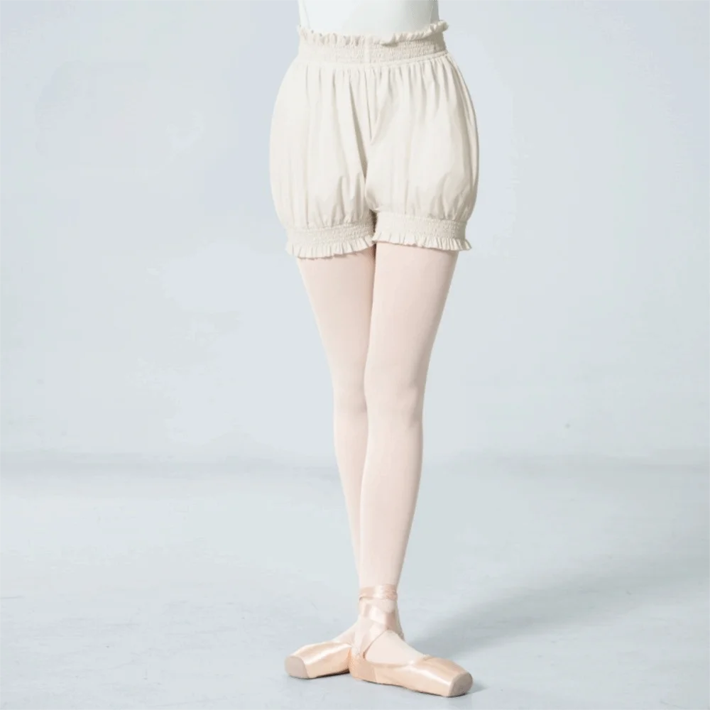 Pilates High Waist Dance Shorts Comfortable Nylon Ballet Shorts Elastic Waistband Body-Hugging Fit Safety Pants Warm Up Workout