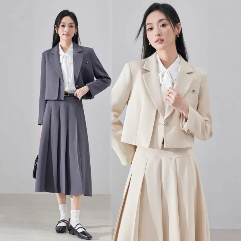 

Short Elegant Women's Blazer2025Autumn New Fashionable Casual Goddess Style Professional Suit Set