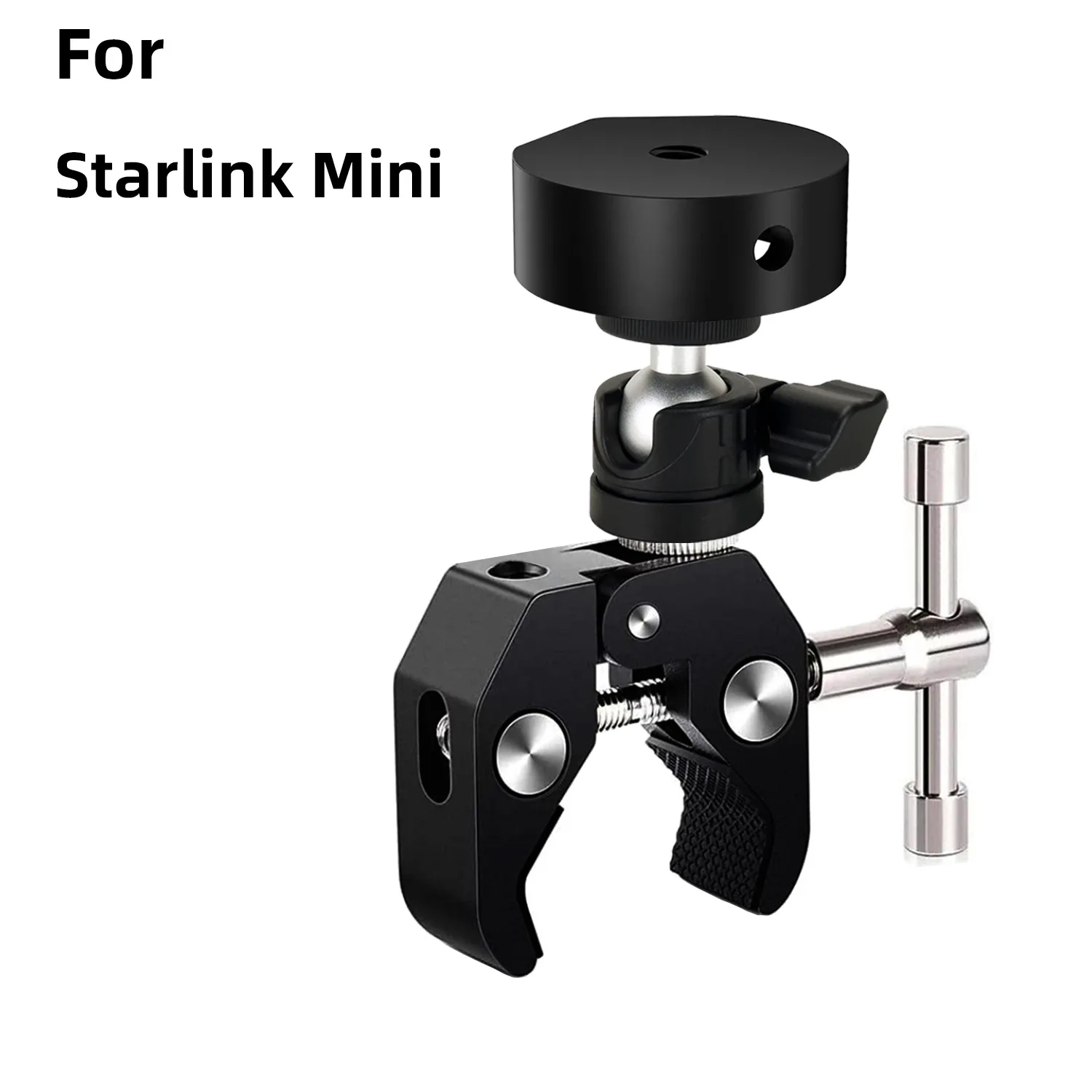 Starlink Mini Installation Mini 4 RV Fence حامل متنقل خارجي قابل للتعديل زاوية تركيب محول مع 360 °   رأس كروي صغير