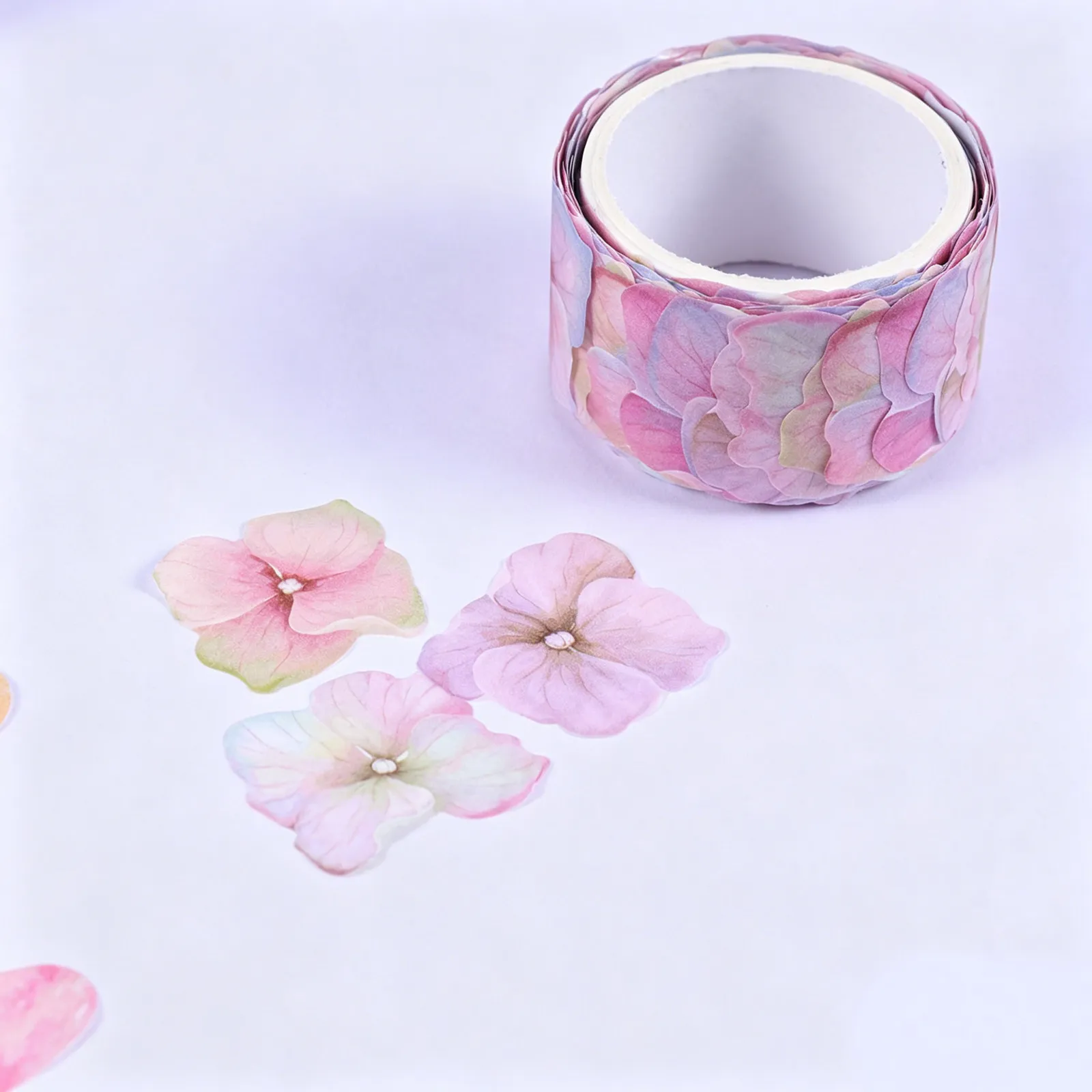 4 Roll DIY Desk Decor Tape Flower Petal Washi Floral Designed Masking Craft Art Journal Stickers Decorative