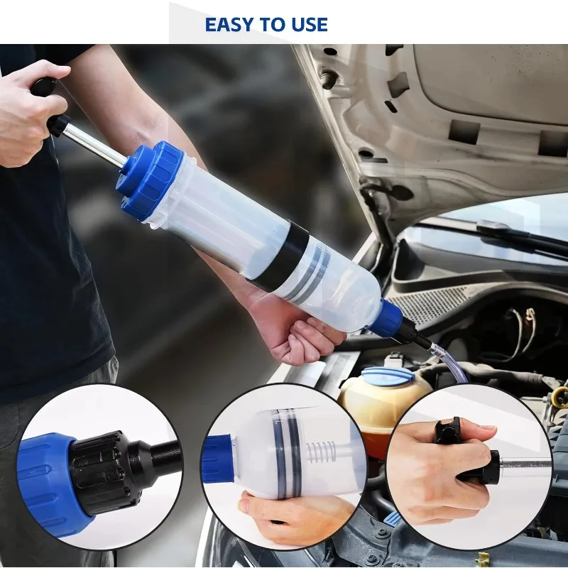 1.5L Capacity Manual Oil Fluid Extraction Extractor Filling Syringe Bottle Fluid Suction Vacuum Extractor Transfer Syringe Pump