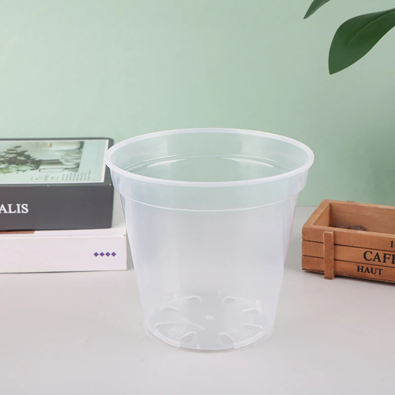 New Sale Round Planter Pot Orchid Nursery Container Planter Container Transparent Orchid Container Round Starting Pots