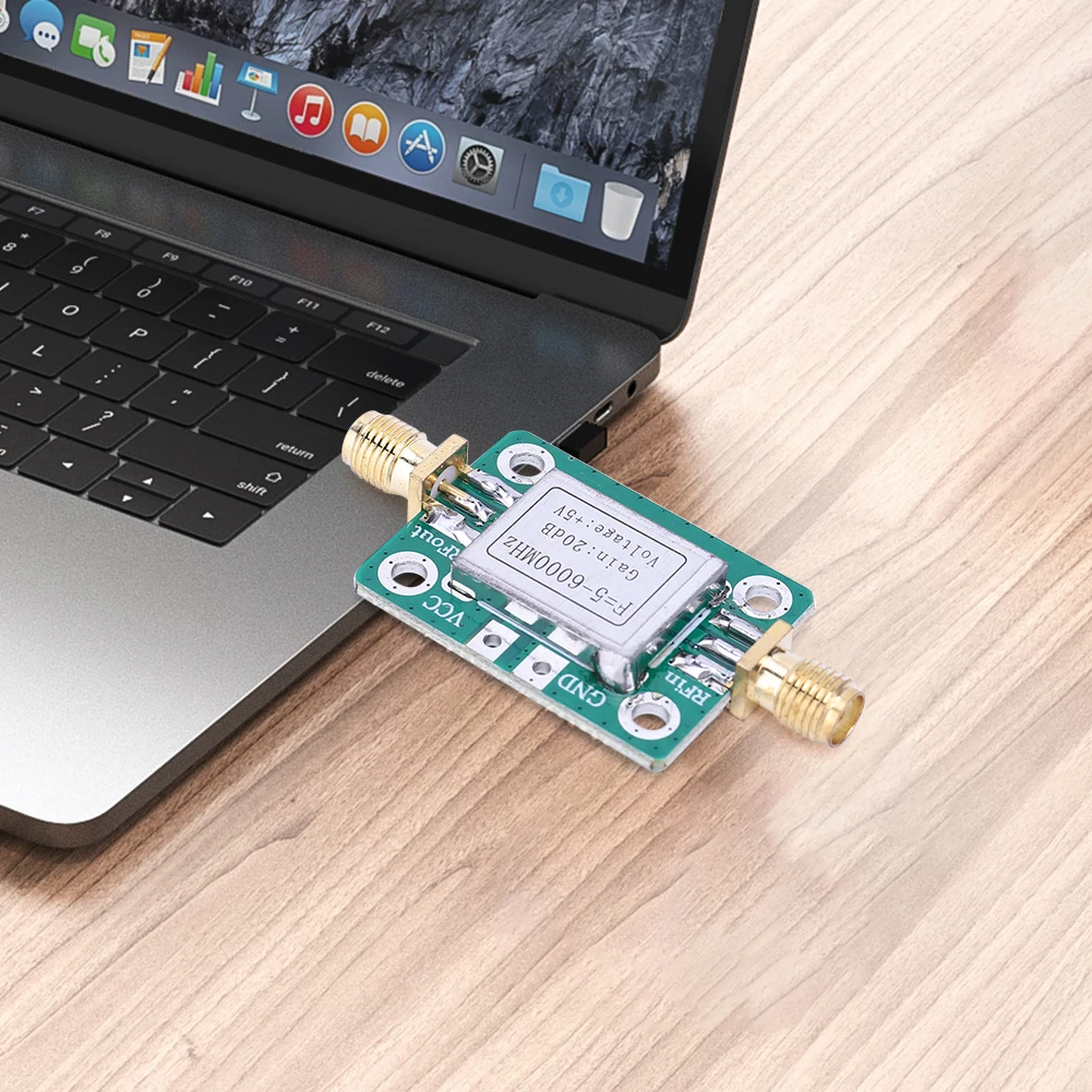 Imagem -02 - Módulo Amplificador de Sinal sem Fio rf 20db Banda Larga Lna Board com Blindagem Shell Vfm Uhf Shf 56000mhz