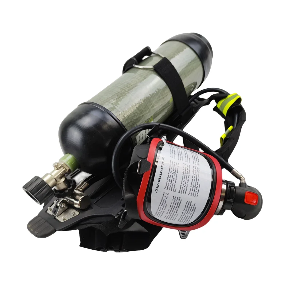 For ANBEN FIRE 4500PSI Fire Fighting Equipment EN137 Carbon Fiber Cydiner 6.8L 300 bar scba breathing apparatus SCBA