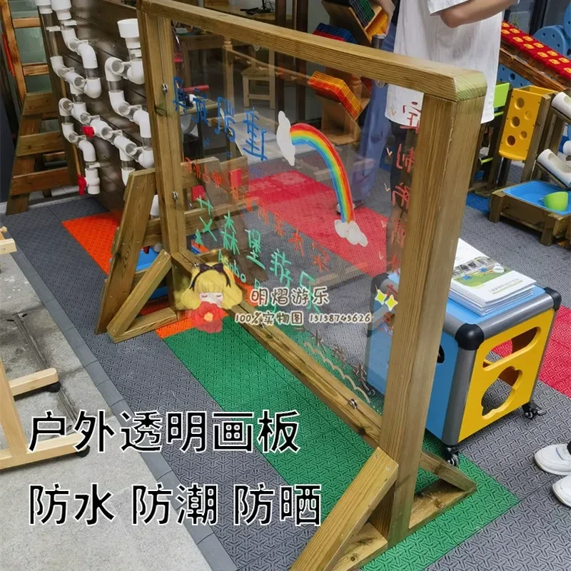 2026 Kindergarten gouache transparent drawing board, outdoor acrylic board, double-sided transparent drawing board,