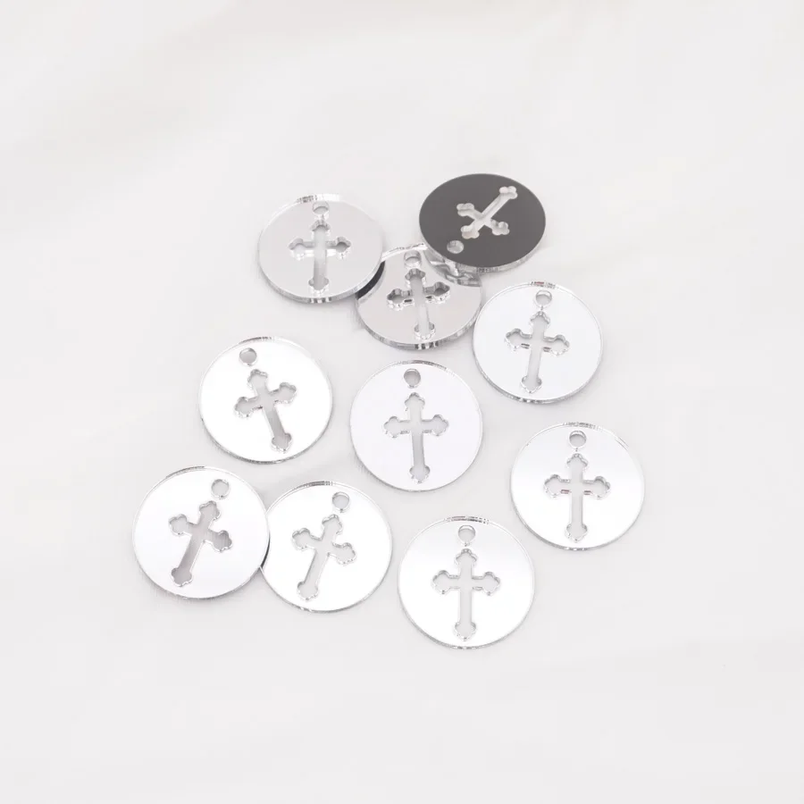 Acryl Spiegel Kleine Runde Kreuz Tags Baby Dusche Tisch Dekor Taufe Einladungen Karten Party Gast Geschenk Taufe Dekor – Detail 11