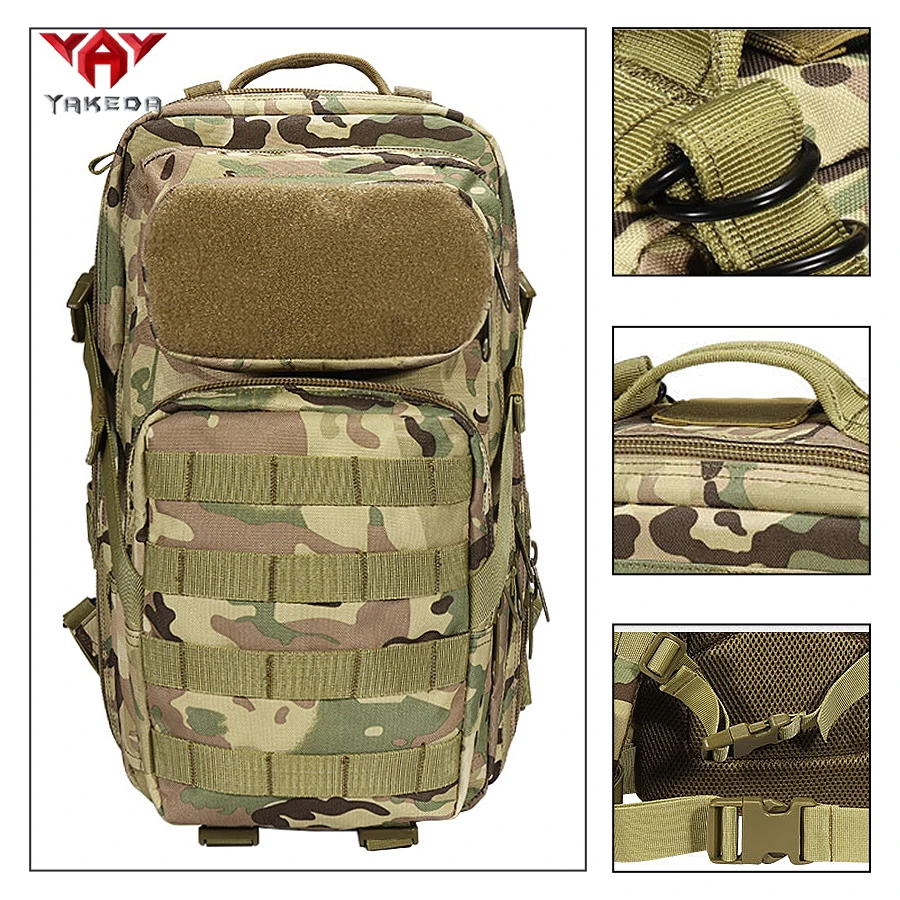 

YAKEDA 26L Outdoor Backpack with Magic Sticky Sports Bag Large Capacity Sports Hunting Backpack