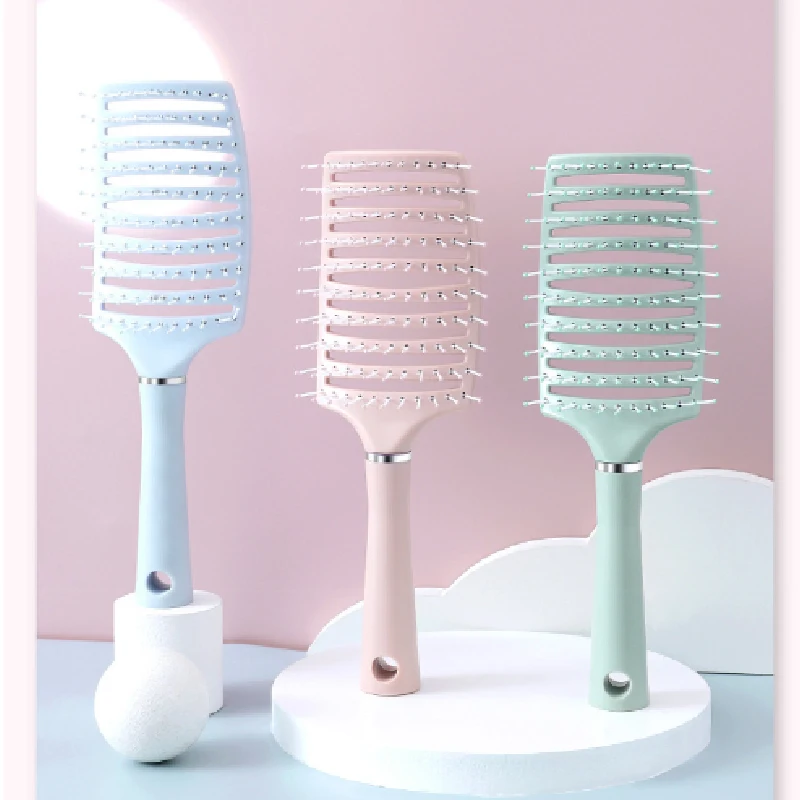 Профессиональная расческа с изогнутыми отверстиями Инструменты для укладки быстросохнущая Парикмахерская Портативная Домашняя Массажная щетка для волос