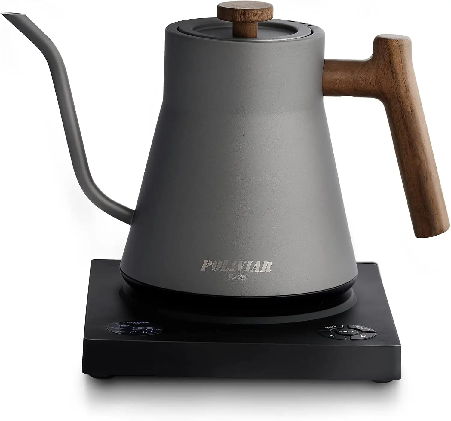 Electric Tea Kettle Real Wood Handle, 34oz Pour Over Electric Kettle for Coffee & Tea