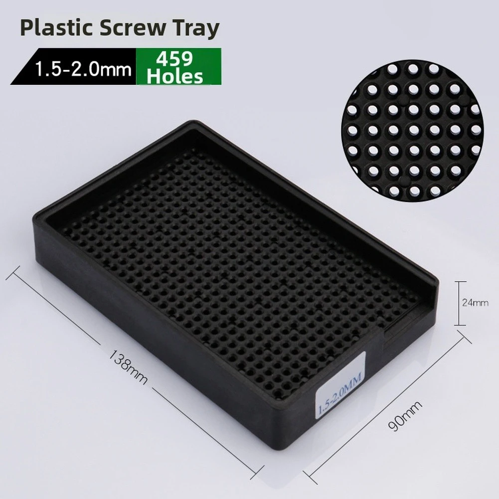 High Utility Screw Tray - Stackable Anti Static ABS Design Supporting 1.0mm 1.5mm 2.0mm 2.5mm 3.0mm 3.5mm 4.0mm Sizes