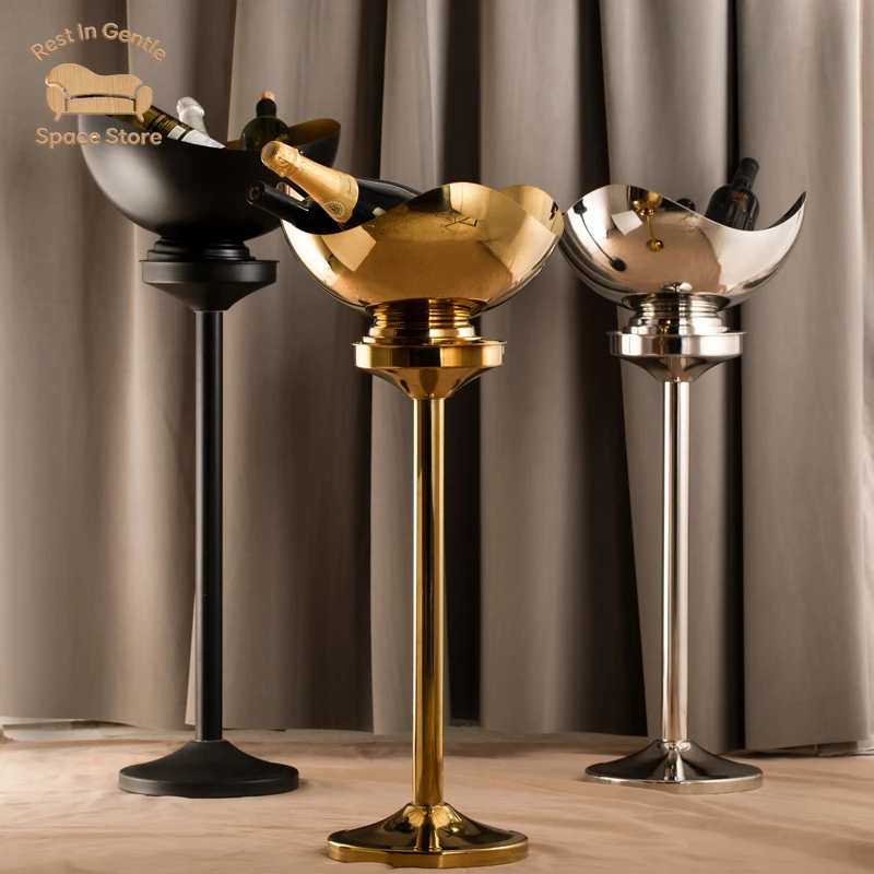 Luxury European champagne bucket large floor-to-ceiling ice bucket bar ktv chilled artifact home party model room decoration