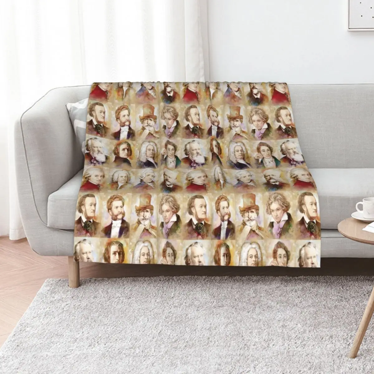 Composers: Mozart, Bach, Beethoven and more Throw Blanket For Baby Hairys Bed covers warm winter Sofa Quilt anime Blankets