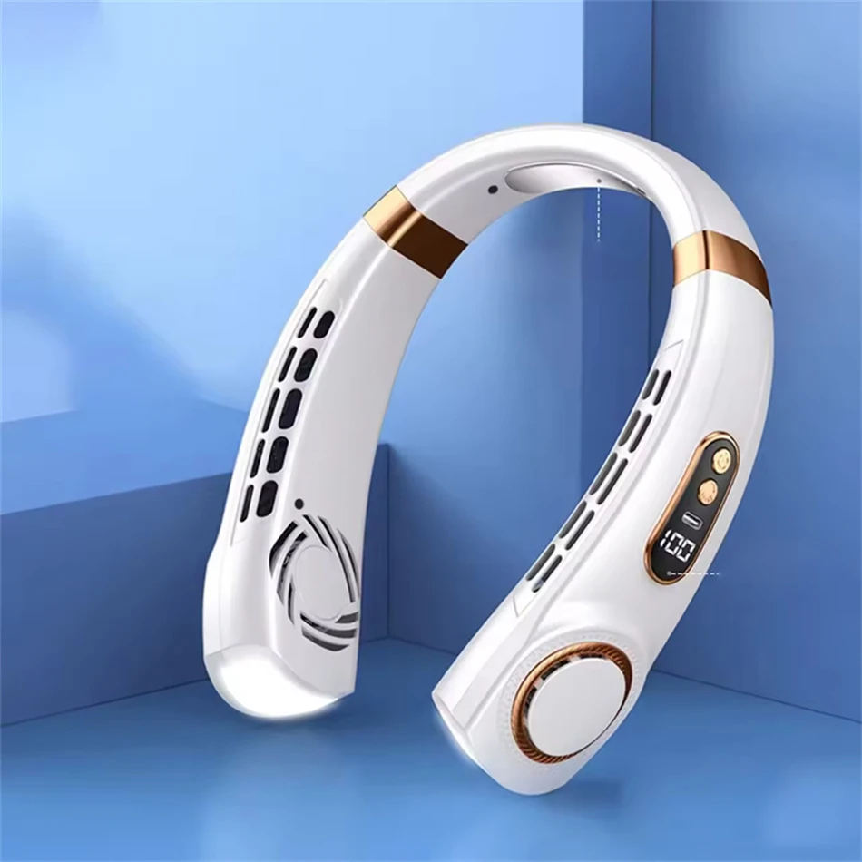 Rechargeable USB Neck Fan – Hands-Free Wearable Personal Cooling Fan, Portable Battery-Operated Bladeless Neck Fan for Indoor & Outdoor Use 36 S3d8bdbcd6ceb46208135688796402391g