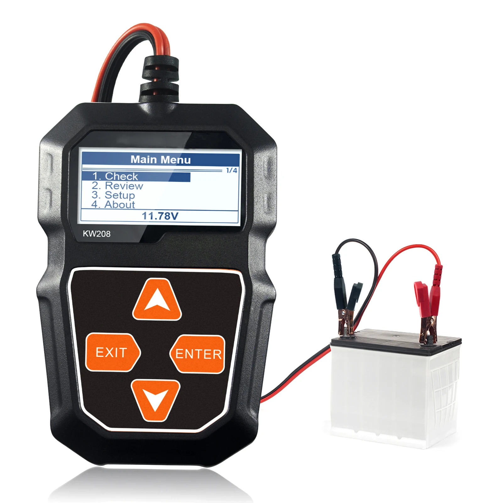 12 فولت بطارية السيارة تستر البلاستيك المهنية السيارات المولد محلل الموجي اختبار الجهد لسيارة قارب دراجة نارية #2