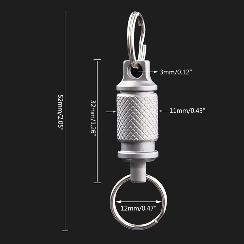 Alloy Rotate Buckle Keychain Portable Multifunctional Men Outdoor Tool