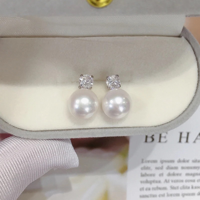 

Женская свадебная бижутерия, белая подвеска, 9-10 мм