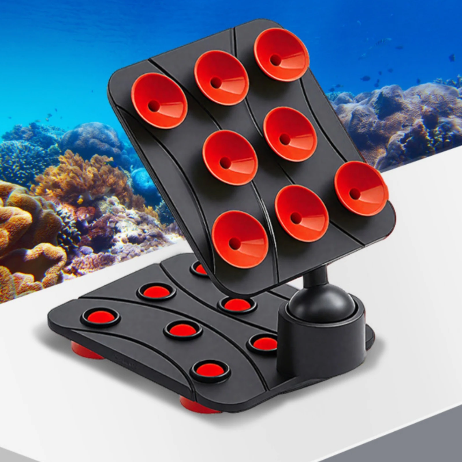 Underwater Suction Mount Ball-Joint Pool Phone Mount Matte Black Compact
