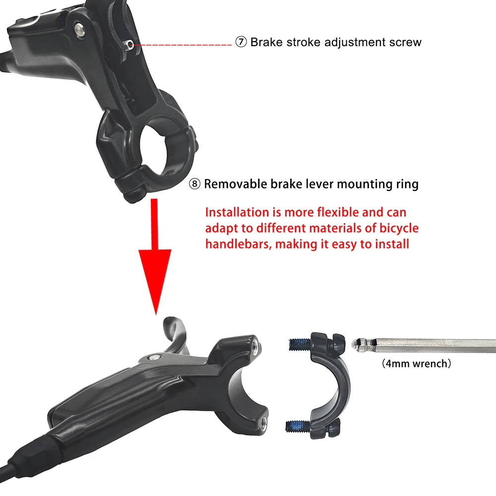 KARASAWA Bike Hydraulic oil Brake 2 Pistons Front Rear 160mm 180mm RT56 Disc B05S Pad For MT200 Mountain MTB Folding Bicycle BMX